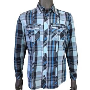 BKE Button Down Long Sleeve Slim Fit Shirt Medium